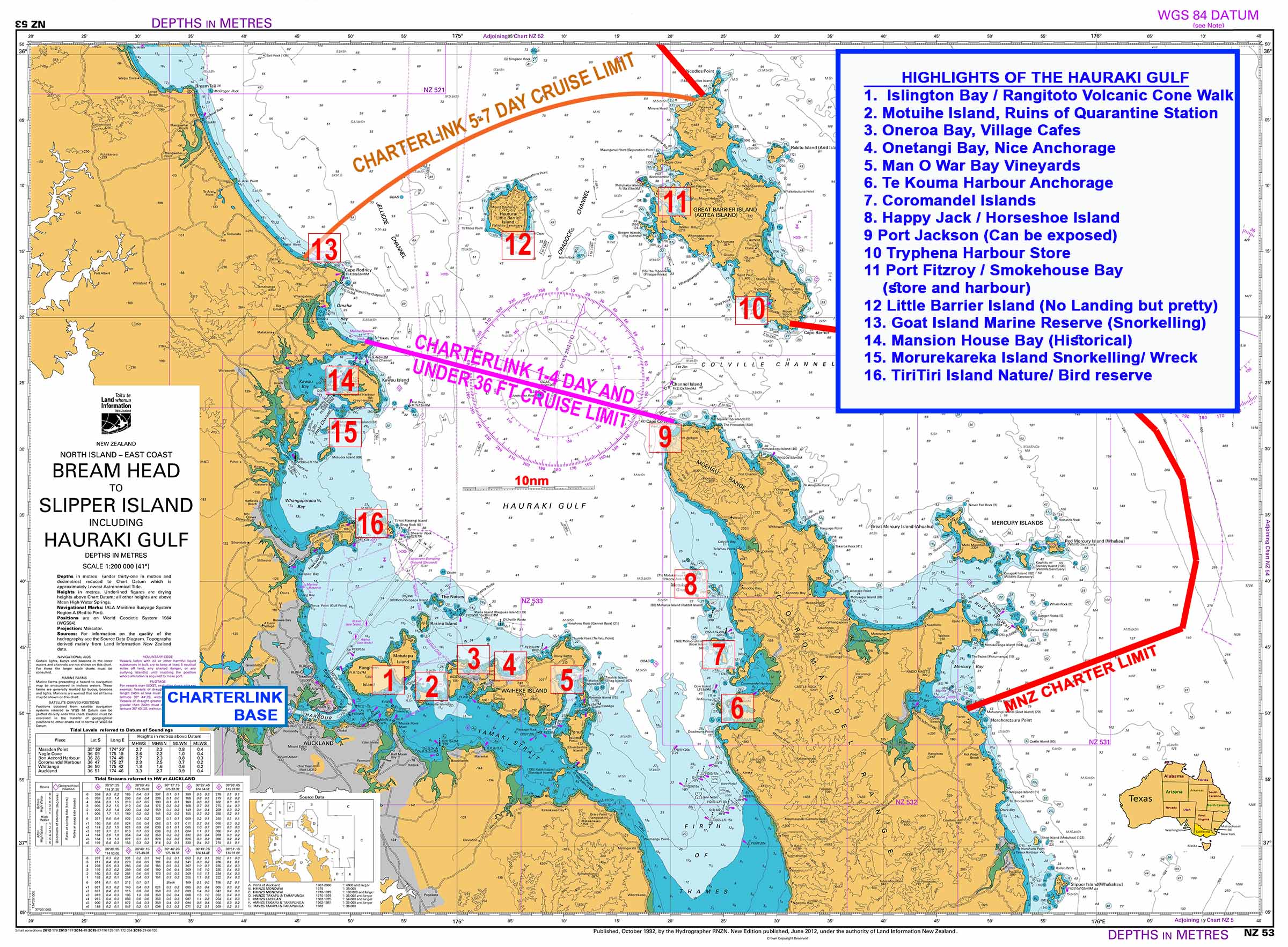 Nautical Map Of Hauraki Gulf And Islands 